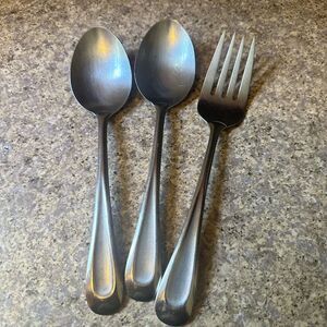 Oneida Sand Dune Flatware Replacement Pieces – 2 Spoons, 1 Fork – DISCONTINUED